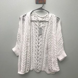 NWT Moth Anthropologie White Cardigan Small Petite